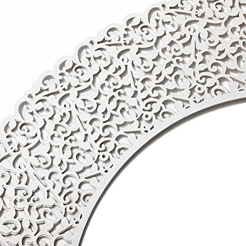 YOZATIA 60PCS Vine White Cupcake Wrapper, Lace Cupcake Wraps Liner for Wedding Party Cake Decoartion (White) - color: White