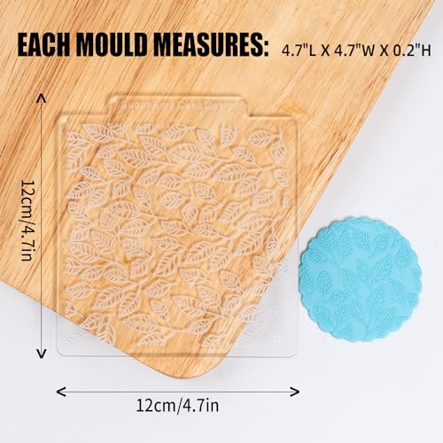 KALAIEN Cookie Stamps,Fondant Impression Mat Set of 3 Style 1 - color: Style 1