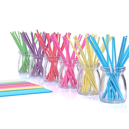 Colored Cake Pop & Lollipop Sticks 6 in, 7 Colors, 210 Count