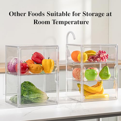Clear Bread Box, Pastry Display Case for Kitchen Countertop