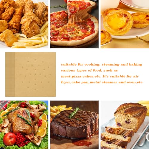 WMKGG 120 PCS Air Fryer Liners Disposable,10 x 11 Inch Parchment Paper