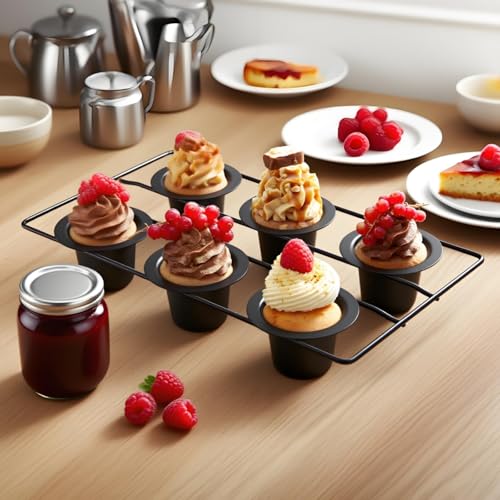 2 Pack 12 Cup Popover Pans, Non-stick Muffin Cupcake Pan