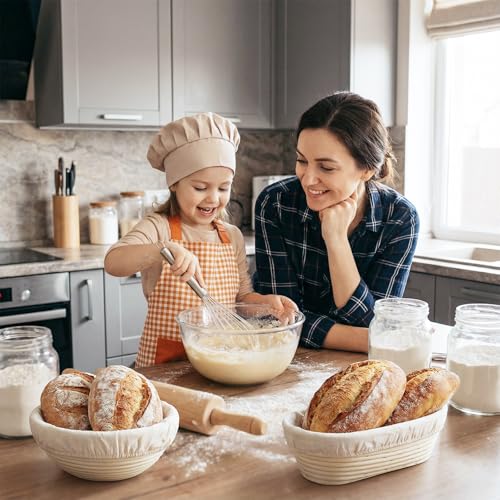 4 Pack Banneton Liners, Reusable Washable Bread Proofing Covers