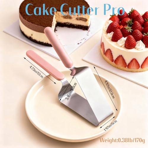 Stainless Steel Cake Cutter for Wedding, Party, Baking (2pcs)