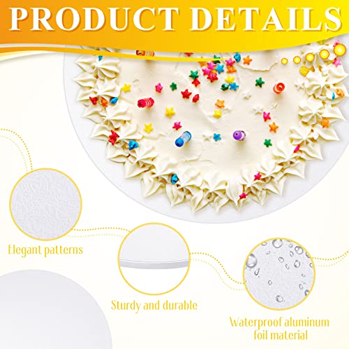Bokon 50 Pack Cake Drums Round Boards,10'',White - size: 10 Inch