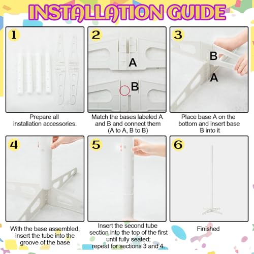 Novabright 1 Pack Plastic Cotton Candy Stand 5.25 ft Tall Cake Pop Stand with 48 Holes Adjustable Cotton Candy Floor Display for Christmas Wedding Birthday Baby Shower Party Anniversaries