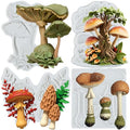 Mushroom Silicone Mold Fungi Mushroom Fondant Molds Set of 4 - color: Style D