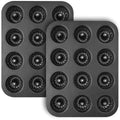 Fluted Tube Cake Pan, 2-Pack Nonstick Carbon Steel Baking Pan, 13.8 x 10.4 Inch Bakeware for Cakes, Brownies, Cornbread, Donuts and Mini Desserts