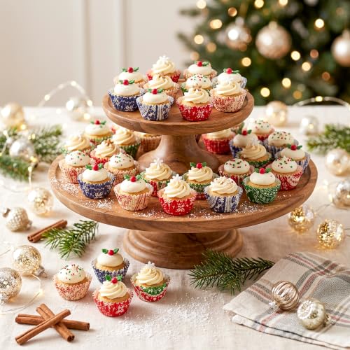 COcnny 600pcs Christmas Ugly Sweater Mini Cupcake Liners, Small Muffin Wrap - style: Mini Christmas Sweater