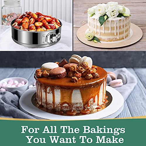 4/7/9-Inch Springform Pan Set, Removable Bottom, Stainless Steel - size: 4" 7" 9" Cake Pan