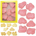 8Pcs Vehicle Cookie Cutters Car Rocket Plane Biscuit Molds for Kids Baking - color: Transportation Vehicle