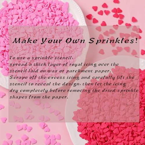 4 Pack Reusable Royal Icing Sprinkle Stencils Gem Glitter Stencils Bakery Stencil Template Set for Cookie Cake and Cupcake,Crafts DIY Tumblers Reusable Glitter & Gem Template Set (Fruit) - style: Fruit