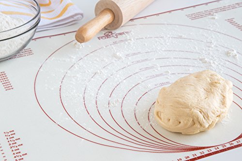 Fox Run Pastry/Baking Mat with Measurements, Silicone - size: 23.3"L x 15.3"W
