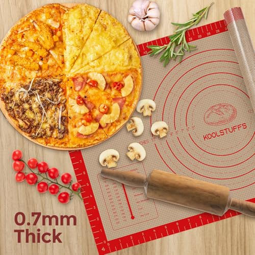 Koolstuffs Silicone Pastry Mat, 26" x 16", Non Slip for Rolling Dough