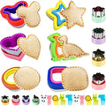 Uncrustable Sandwich Cutter, Crustless Sandwich Cutter and Sealer Set - color: 6Shapes