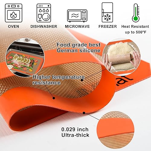 Best German Silicone Baking Mat, 2 Toaster Oven Size Baking Mats - color: Standard Baking Mat, size: Toaster Oven Size (Set of 2)