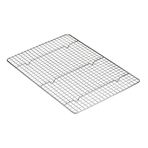 Amazon Basics Ceramic Nonstick Baking Sheets & Cooling Rack Set, Dishwasher Safe, Oven Safe, Half Sheet Size, Gray, 2-Pack - size: Half Sheet - 2 Pack