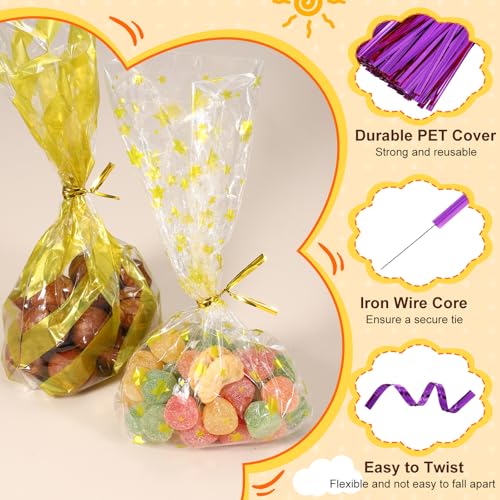 HARFINGTON 3200Pcs Bag Twist Ties 2.4" Reusable Metallic Wire Cable Ties - color: Purple