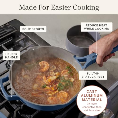 Our Place Always Pan 2.0, 10.5" Ceramic Nonstick Pan, 2.6 Qt - color: Blue Salt, size: 10.5"