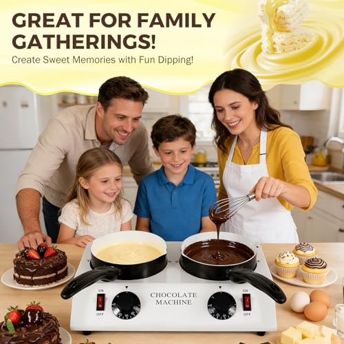 80W Electric Chocolate Melting Pot - size: Double Melter