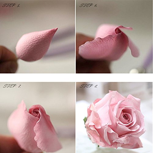 10 Pcs Austin Rose Cutter Set 2 Pcs Rose Petals Shape Silicone Fondant Mold - color: Rose Set(12pcs)