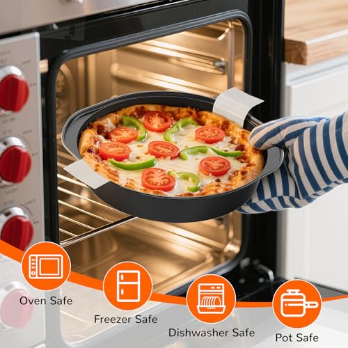 6 Inch Round Cake Pan with Handle, 3PCS Nonstick Cake Pans with 100 PCS Parchment Paper - size: 6 Inch