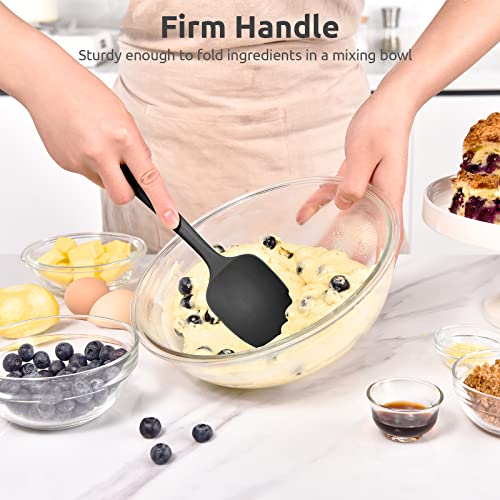 U-Taste Silicone Spoon Spatula, 600°F High Temp Spoonula, 11.38", Black - color: Black, size: 11.38 in (spoon spatula)