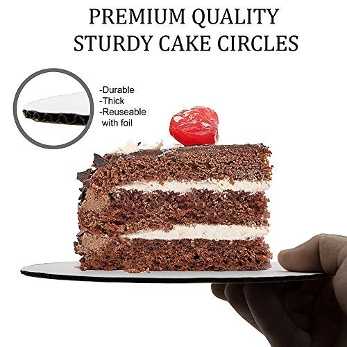 Round Greaseproof Cake Boards – White Cake Circle Base, 6/8/10/12 inch, 5 of Each Size LEGLO - style: White Round Cake Board