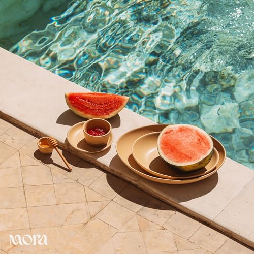 Mora Micro Ramekins Set of 4, 6oz Ceramic Pottery Baking Dishes - Microwave, Oven and Dishwasher Safe - Merrigold - color: Merrigold, size: Micro