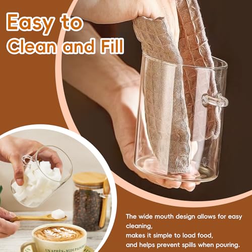 15 oz Glass Sugar Container, 1 Pack Coffee Container, Glass Jars with Lids
