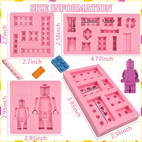 4Pcs Building Blocks Cake Decorating Fondant Molds
