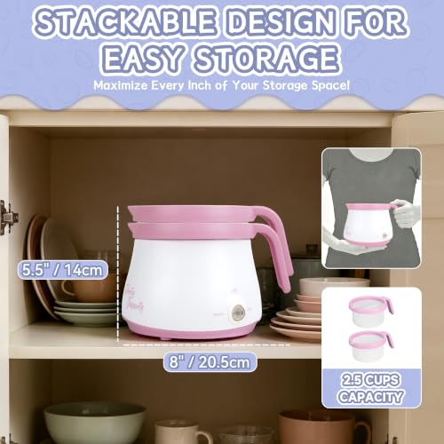 Party Desserts Candy and Chocolate Melting Pot with 2 Pots, Mini Electric Fondue Pot, Melts Candy Chocolate in a Couple of Minutes, Ideal for Cake Pops Cookies Cakes, 2.5 Cups, Pink - color: Chocolate Melting Pot (Pink)
