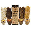 Bake Choice 200pcs Standard Tulip Cupcake Liners with Four Fancy Designs
