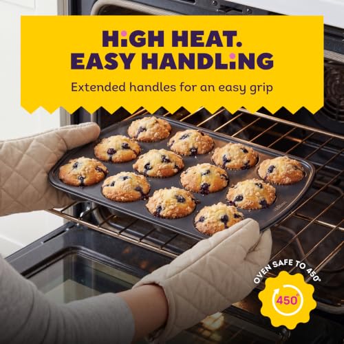 Wilton Gold Non-Stick Muffin Pan, Made Without PFAS, 12-Cup - size: Standart: 10.5 x 15 x 2 in. 12-cup pan