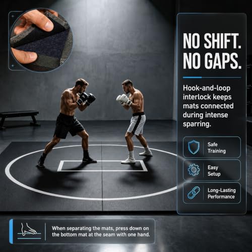 Rollable Wrestling Mat, 1.2" XPE Foam Mats for BJJ Jiu Jitsu & Judo - color: Black, size: 8'x8'