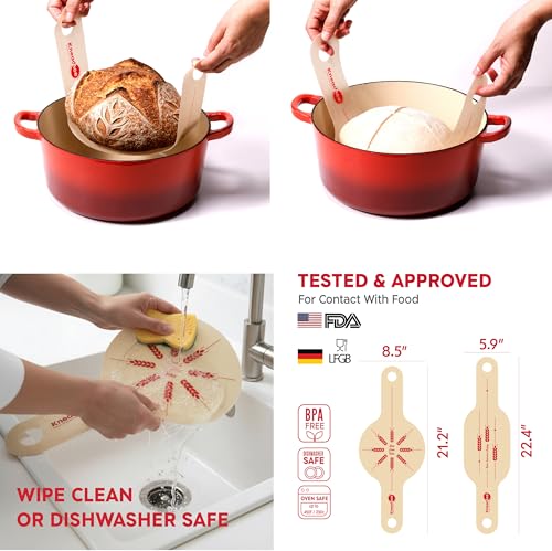 KneadAce Sourdough Starter Kit with Round & Oval Banneton Proofing Baskets
