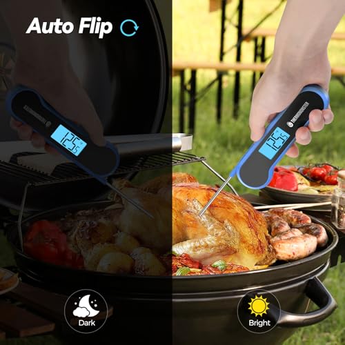 0.5 Sec Instant Read Meat Thermometer Digital for Cooking, Blue - color: Blue