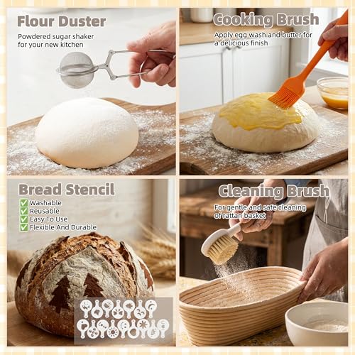 LOCONHA Sourdough Starter Kit, Sourdough Bread Baking Supplies Making Tools
