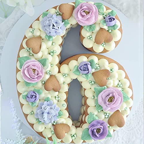 Ducodocu Silicone Number Cake Pan Large 3D Number Cake Mold Baking Forms Novel Cake Tins DIY Baking Mold for 6/60/9/90th Birthday Wedding Anniversary 10 inch Number of 6&0, 2 Pack - size: 6&0