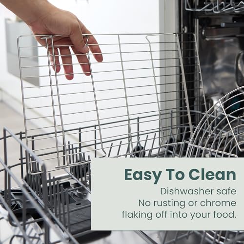 Ultra Cuisine Durable 3 Tiers Stackable, 16" x 10" Cooling Rack for Baking - size: 10" x 16" 3-Pack