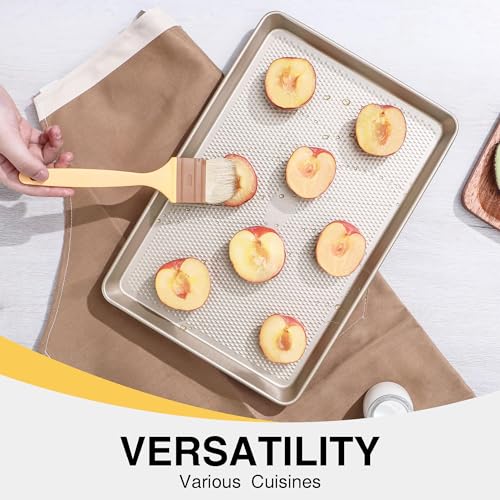 HONGBAKE Jelly Roll Pan 15x10, Nonstick Cookie Sheets for Baking - color: Champagne Gold, size: Jelly Roll Pan