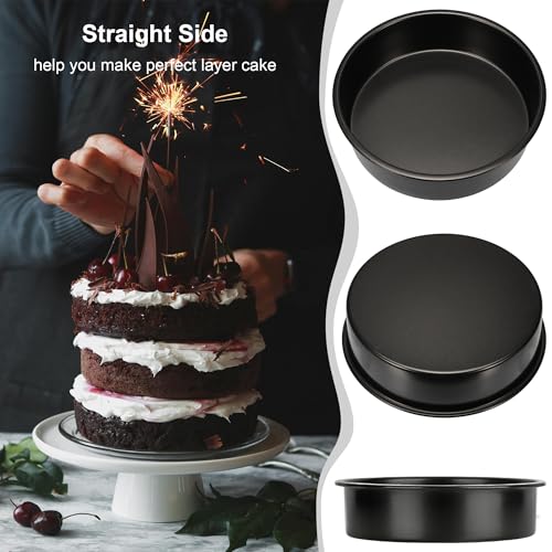 AWTBDP 6 Inch Cake Pans,3PCS Smash Cake Pans with 100PCS Parchment Paper - size: 6 inch, 3-pack