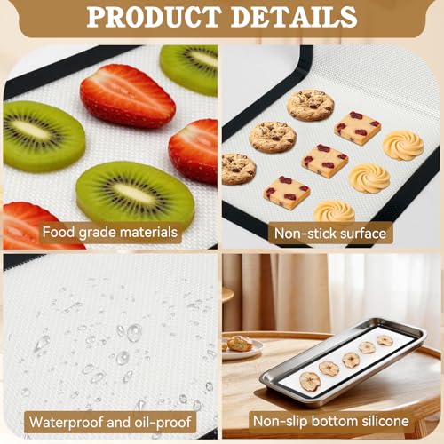 Silicone Baking Mats for Harvest Right Freeze Dryer Trays, Small/Medium/Large, Food-Safe Non-Stick Freeze Drying Mats, Heat Resistant Reusable Oven Liners, Medium-5PCS - size: medium