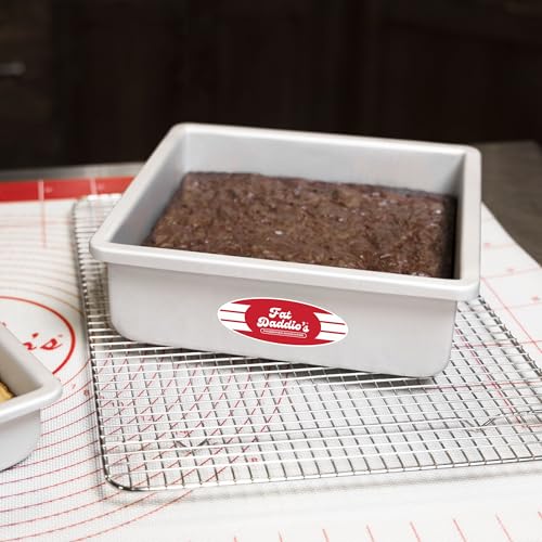 Fat Daddio's PSQCC-663 Removable Bottom Square Cake Pan, 6 x 6 x 3 Inch, Silver - size: 6 x 6 x 3 Inch