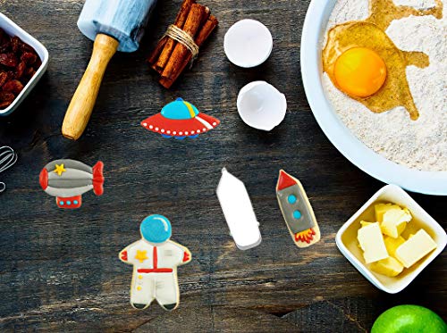 HENGYID Animal Cookie Cutter Set - 9 PCS Stainless Steel Shaped Cookie Candy Food Cutters Molds for DIY, Kitchen, Baking, Cake, Holiday Celebration, Kids Animal Themed Birthday Party (Space) - color: Space