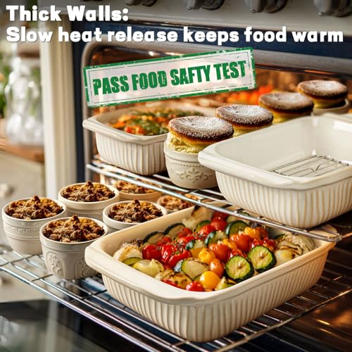 Artena Ramekins Oven Safe, Creme Brulee Ramekins, Embossed White Ceramic Souffle Pudding Custard Cups, Baking Dish, Dipping Bowls, Sauce Cups, Set Of 4 (8 oz, Wheat Leaf) - size: 4 inch (Wheat Leaf, White)