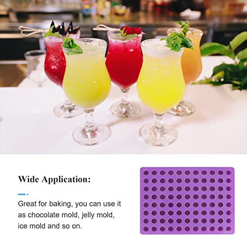 88-Cavities Mini Cylinder Silicone Mold Small Ice Mold Tray Round Silicone Candy Molds for Ice Cube Cake Decoration Chocolate Mold Jelly Candy Mold for Candy Chocolate Gummy Baking