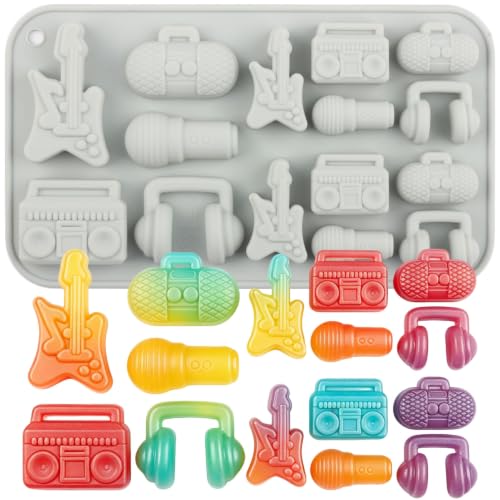 15 Cavity Music Theme Silicone Candy Molds - color: A