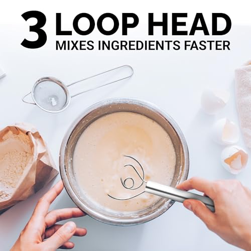Zulay Kitchen 13-Inch Danish Dough Whisk - color: Stainless Steel | Single