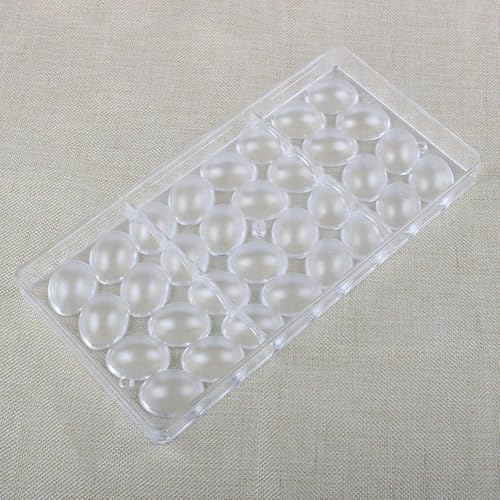 32 Grid Chocolate Candy Mold PC Polycarbonate Chocolate Making Mould with Scraper (Oval Egg Shape) - color: Oval Egg Shape